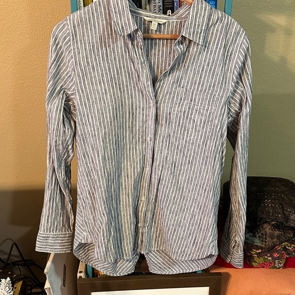 Lucky Brand Tops - Lucky Brand Blue and White Striped Shirt